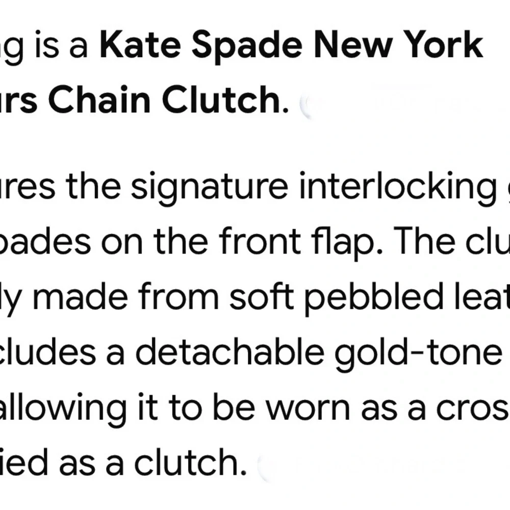 Kate Spade New York Toujours chain clutch bag, black leather with‎ gold accent